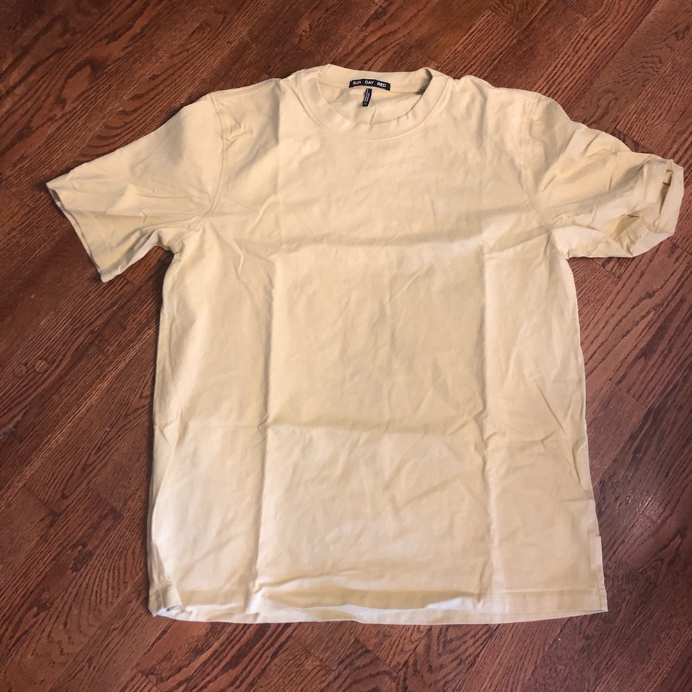 Sun Day Red Yellow basic Crew Neck Tee - Picture 1 of 3